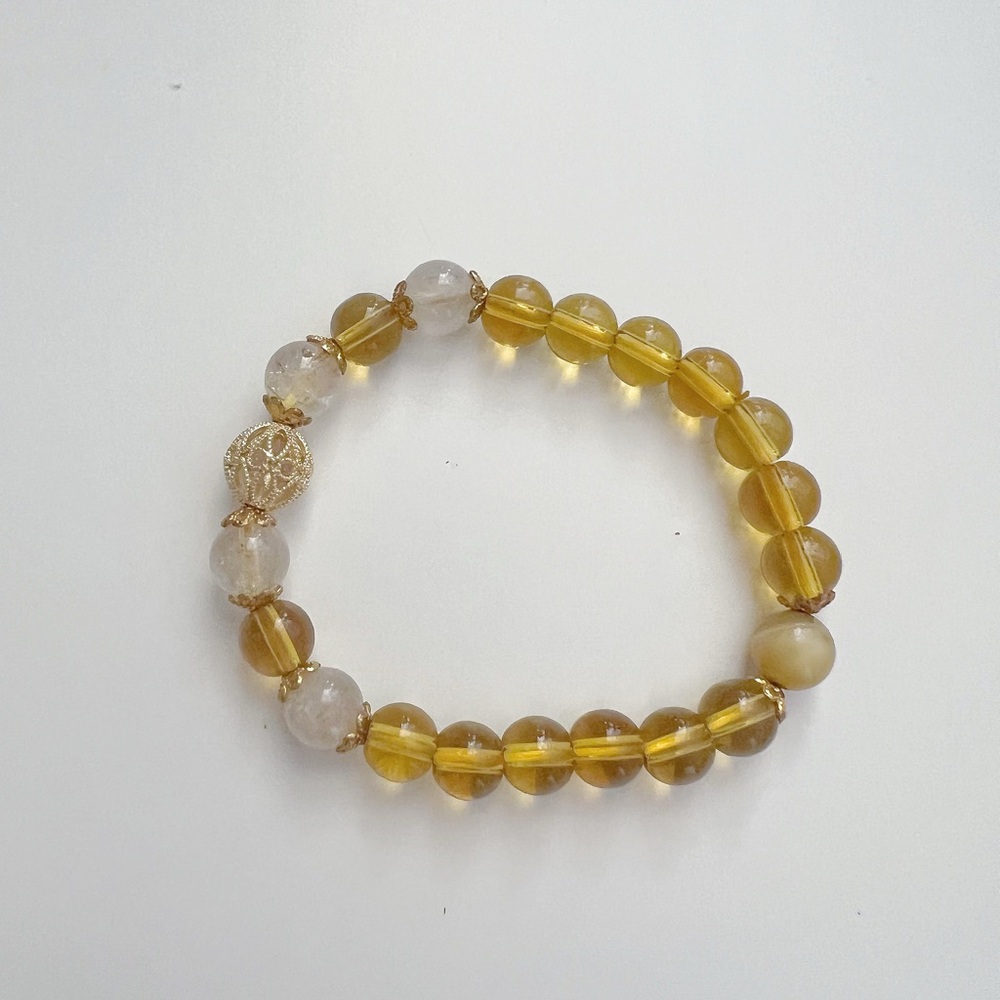 Elegant fortune Rutilated Quartz Beaded Bracelet